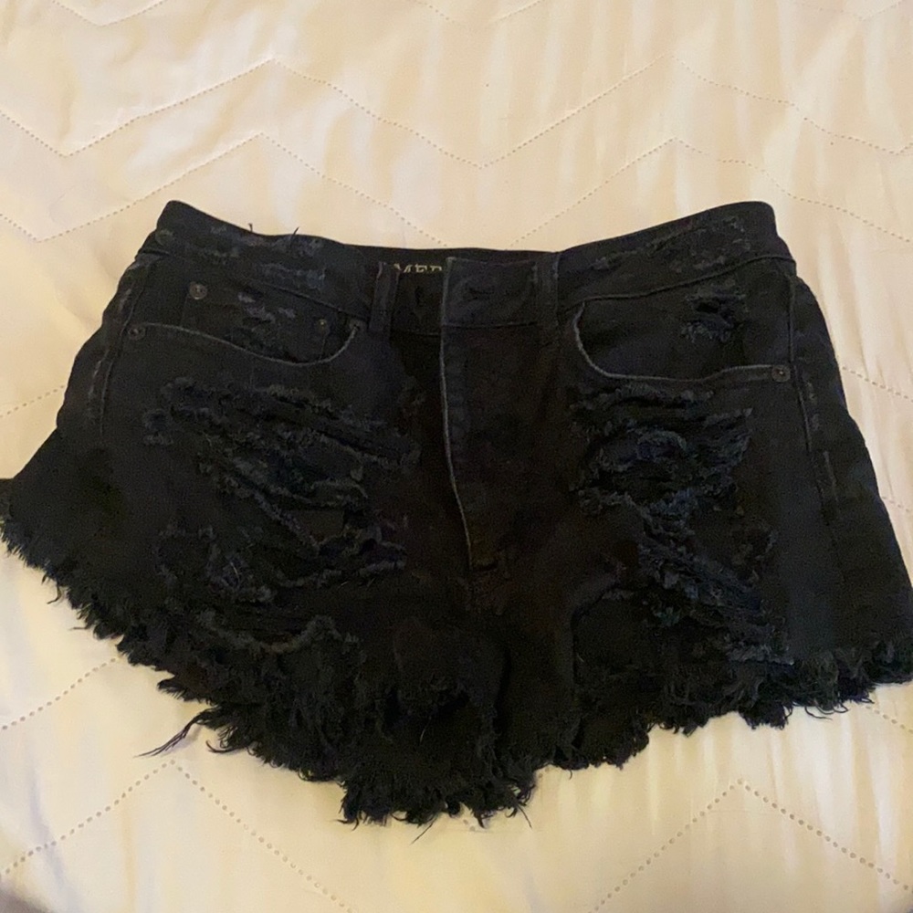 Black Jean Shorts